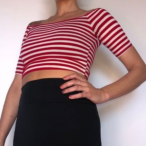 Vintage Striped Crop Top